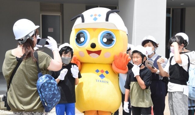 田川西中学校で体験型現場見学会開催